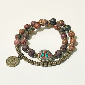 Jasper Mala Gemstone Bead Bracelet 🤲📿